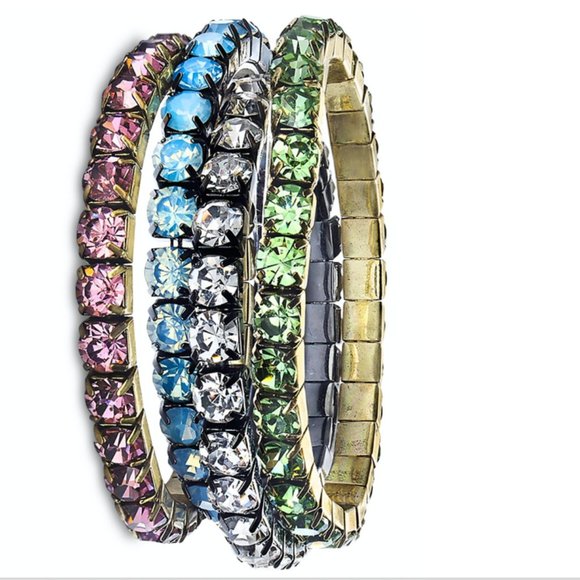 INC International Concepts Jewelry - Two-Tone 4-Pc. Set Crystal Stretch Bracelets